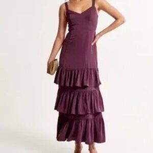 Abercrombie and fitch ruffle tiered maxi dress size xxs NWT SOLD OUT!